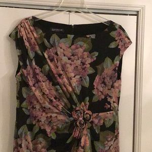 Black multi color dress size 14w, NWT